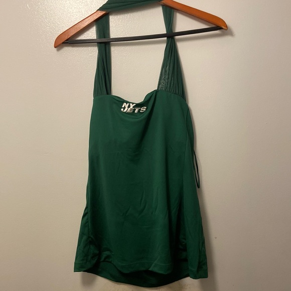 nfl Tops - New NFL New York Jets Women's Green Halter Top Sz. L